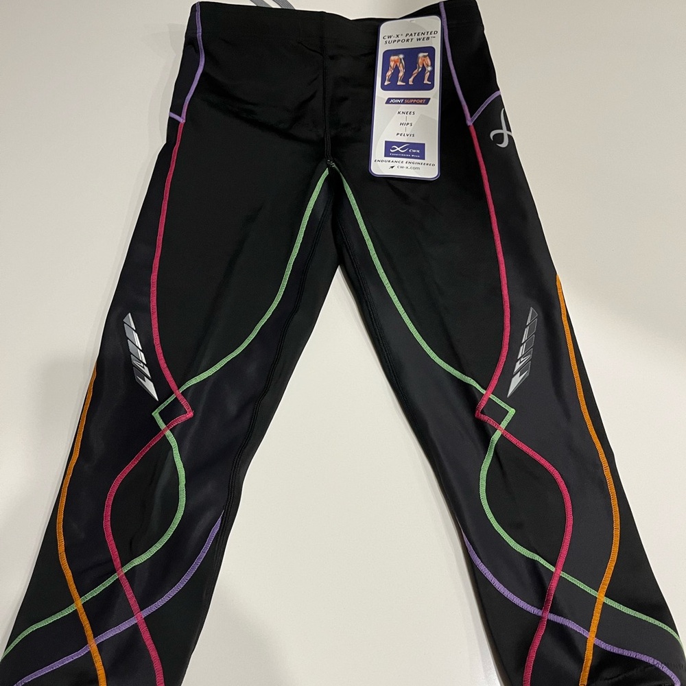 Black workout pants with joint support